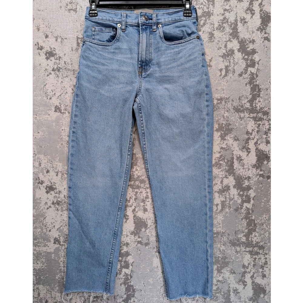 Everlane The Cheeky Jean‎ Womens Sz 24 Light Wash Raw Hem Cropped Denim W24 L24
